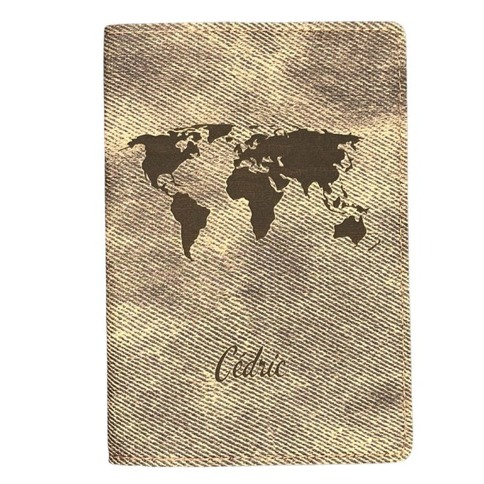 Etui à Passeport Jeans Brown