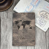 Etui à Passeport Jeans Brown