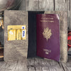 Etui à Passeport Jeans Brown