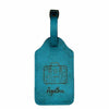 Etiquette de bagage Bleu Clair