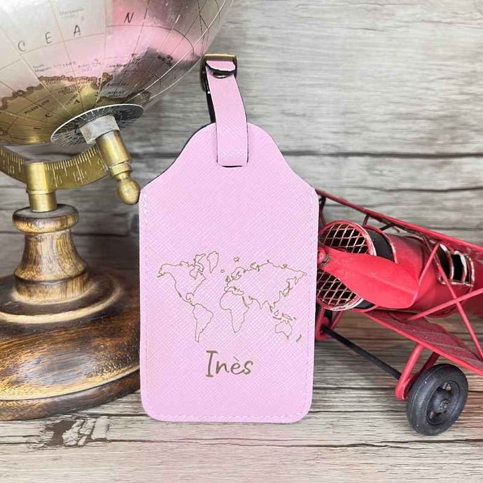 Etiquette Bagage Personnalisée Rose