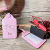 Etiquette Bagage Personnalisée Rose
