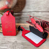 Etiquette bagage Personnalisée Rouge