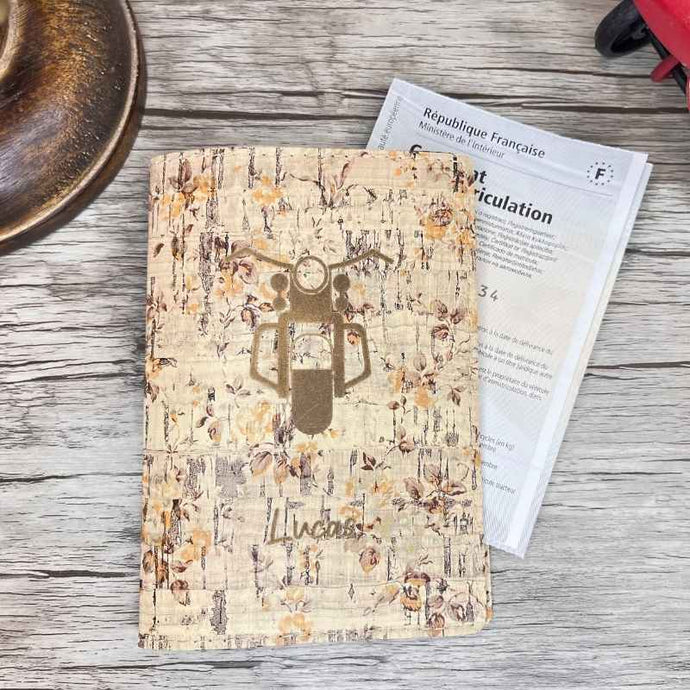 Étui Carte Grise Personnalisé Bambou