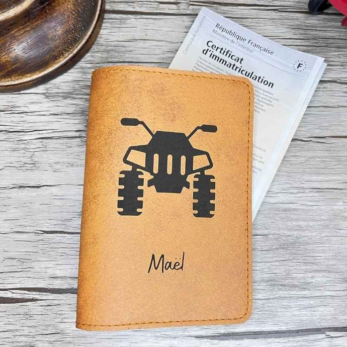 Étui Carte Grise Personnalisé Camel