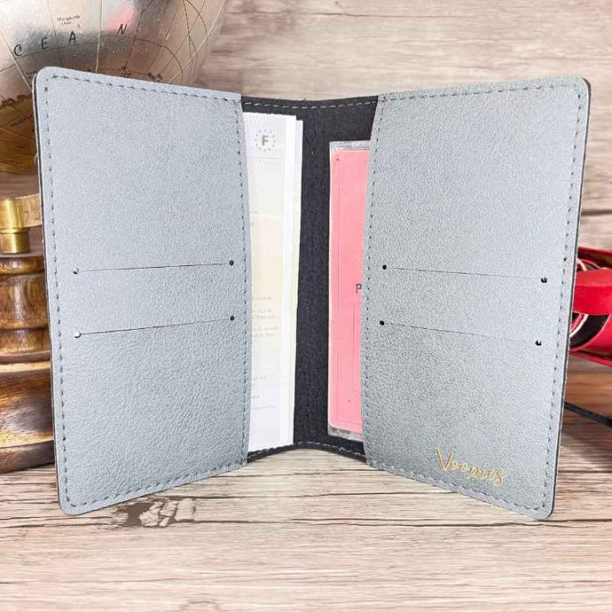 Étui Carte Grise Personnalisé Gris