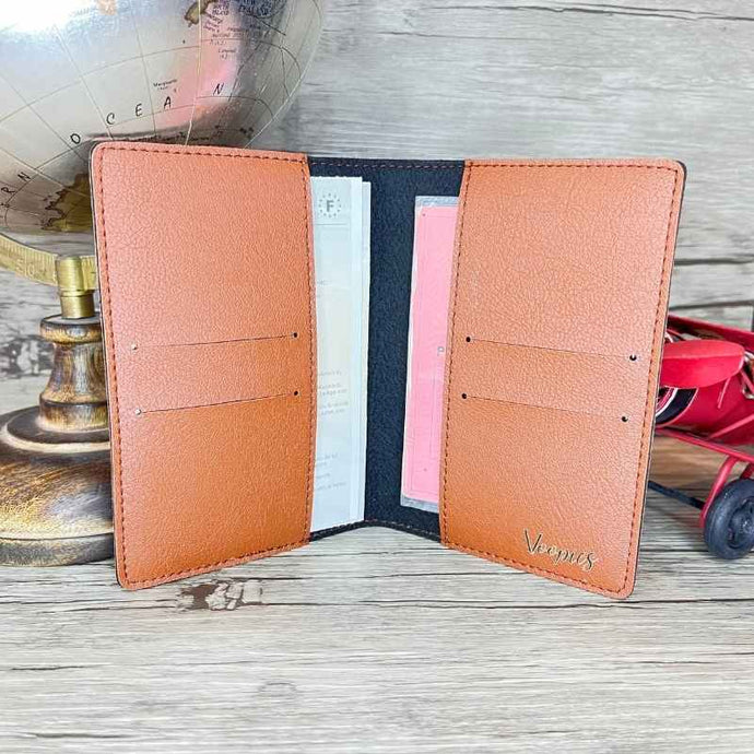 Étui Carte Grise Personnalisé Marron