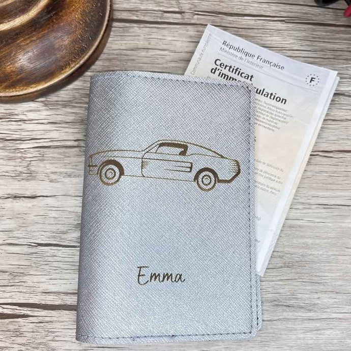 Étui Carte Grise Personnalisé Métal