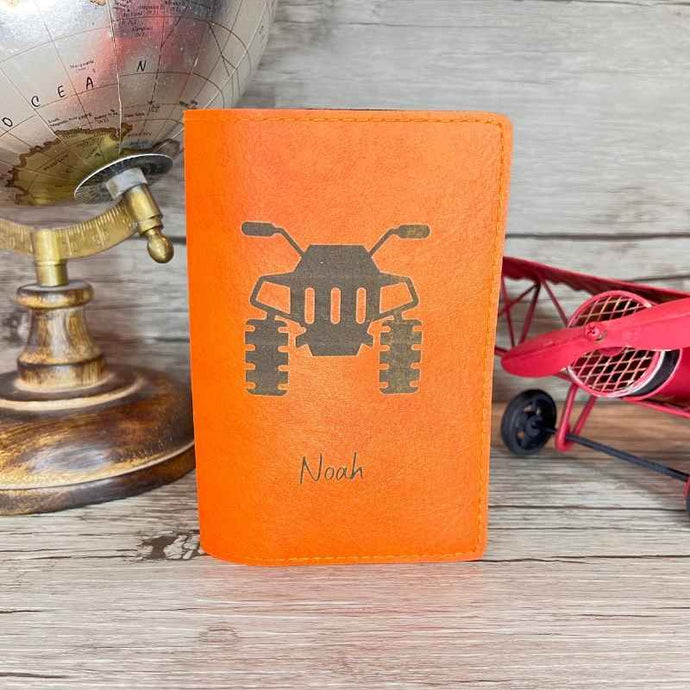 Étui Carte Grise Personnalisé Orange