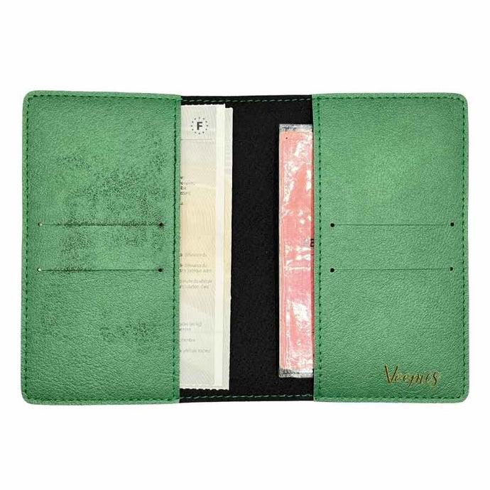 Étui Carte Grise Personnalisé Vert