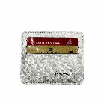 Porte Carte Personnalisé Argent intérieur