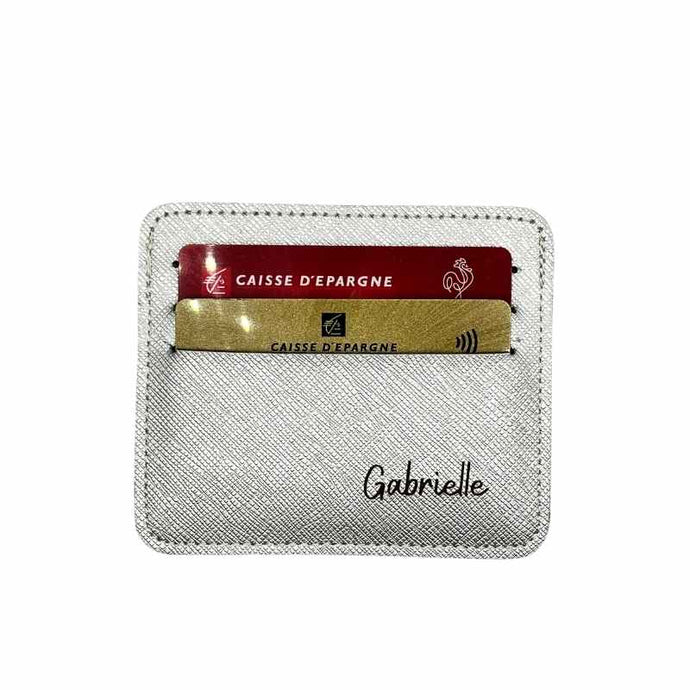 Porte Carte Personnalisé Argent