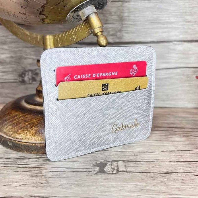 Porte Carte Personnalisé Argent