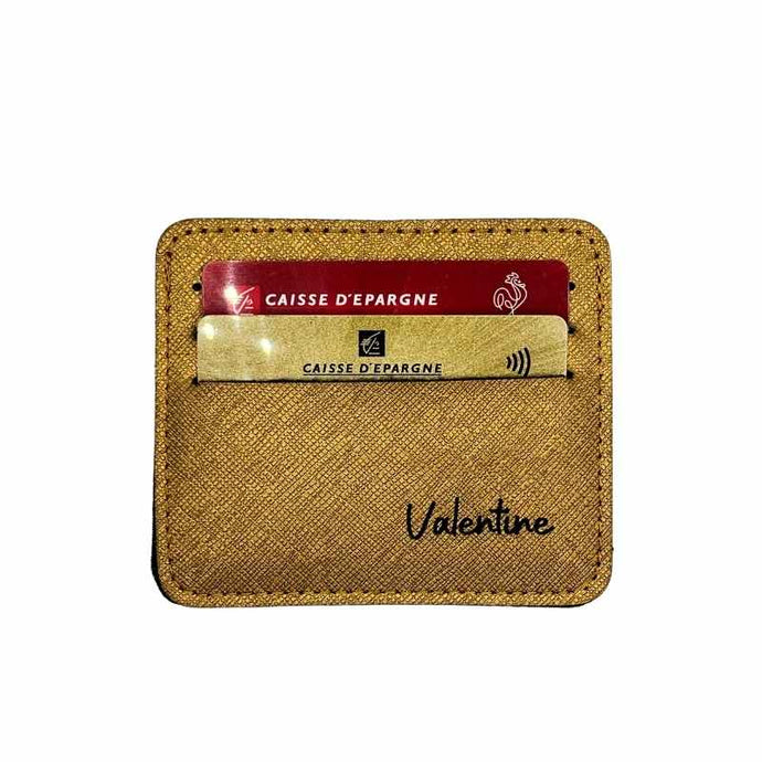 Porte Carte Personnalisé Or