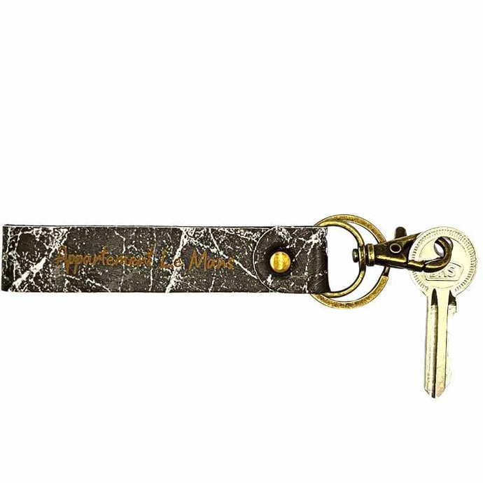 Porte clé Personnalisé Marbre Noir