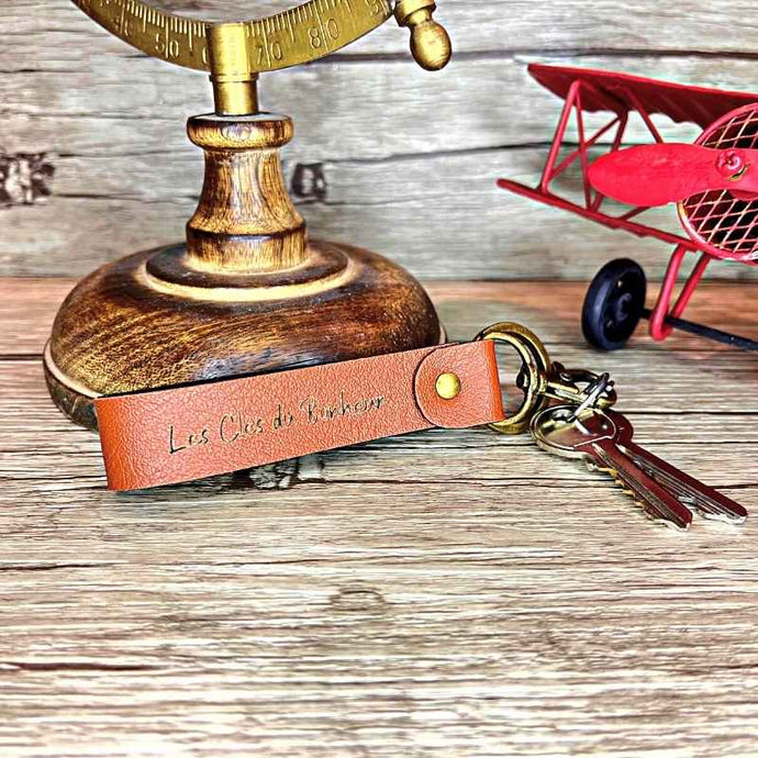 Porte clé Personnalisé Marron