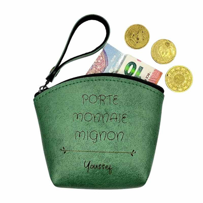 Porte Monnaie Personnalisé Vert