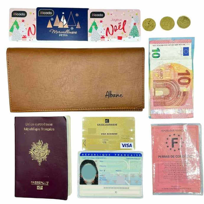Portefeuille Femme Personnalisé Marron