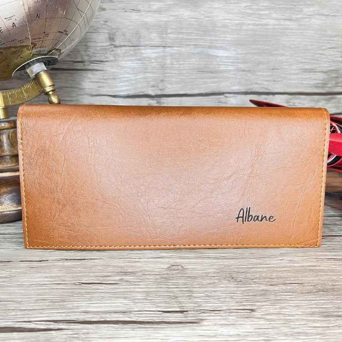 Portefeuille Femme Personnalisé Marron