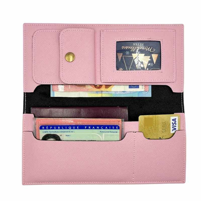 Portefeuille Femme Personnalisé Rose
