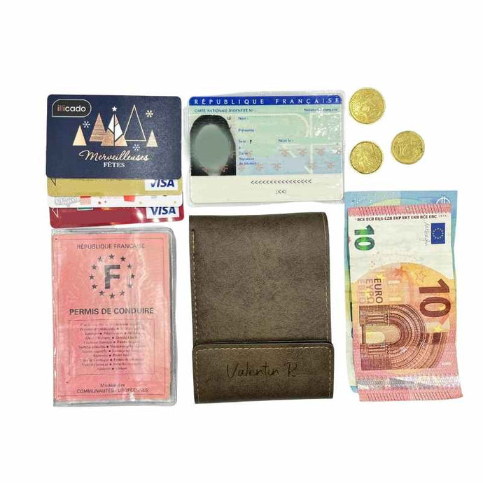 Portefeuille Homme Personnalisé Gris