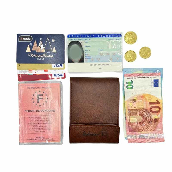 Portefeuille Homme Personnalisé Marron