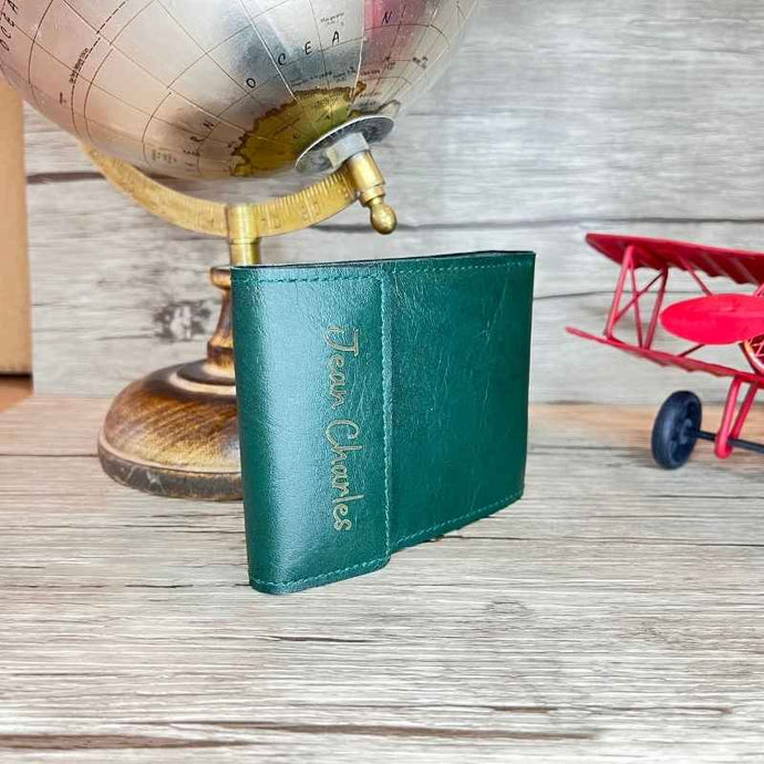 Portefeuille Homme Personnalisé Vert