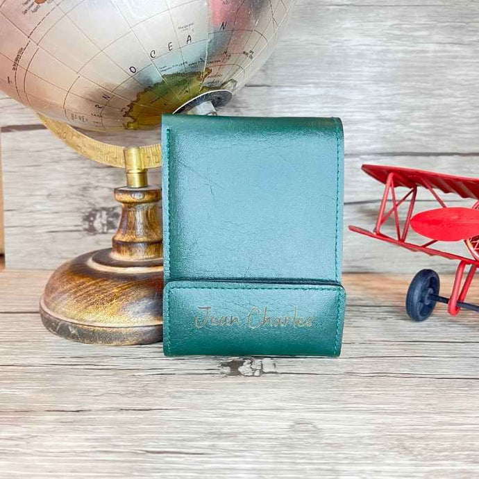 Portefeuille Homme Personnalisé Vert