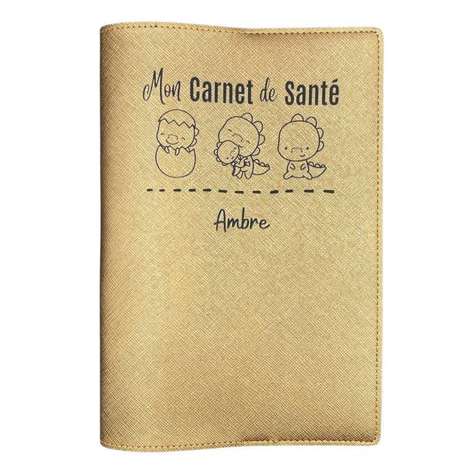 Protège Carnet de Santé Personnalisé Or Vente Privée
