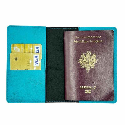 Porte Passeport Personnalisé Bleu Ciel intérieur