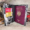 Étui Passeport Marbre Noir