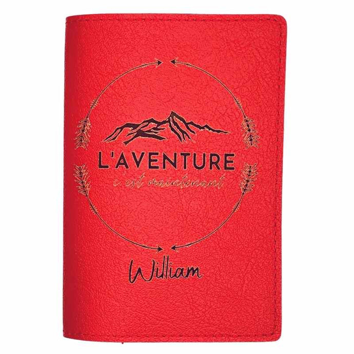 Étui Passeport Simili PU Rouge