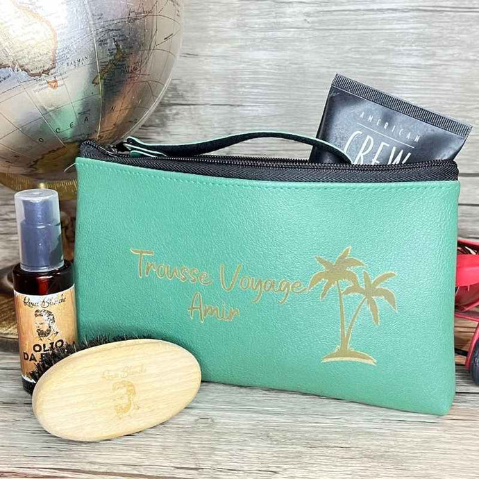 Trousse de Toilette Personnalisée Verte