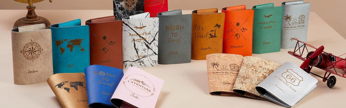 Porte-passeport Personnalisable Avec Photo/logo - Portefeuille Voyage En Cuir PU Organisé