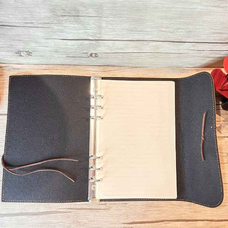 Pages intérieures du carnet de voyage marron, format A5 intérieur