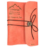 Carnet de voyage saumon personnalisé en cuir vegan