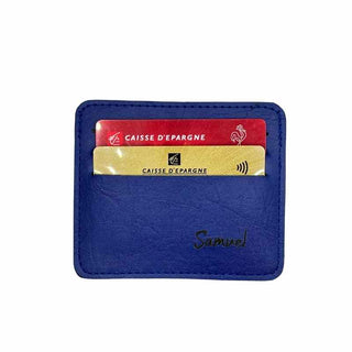 Porte Carte Personnalisé Bleu Vente Privée intérieur