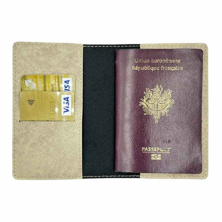 Porte-passeport Personnalisé Cuir PU - 13.8x10cm - Gravure Nom - Pour Tous Pays