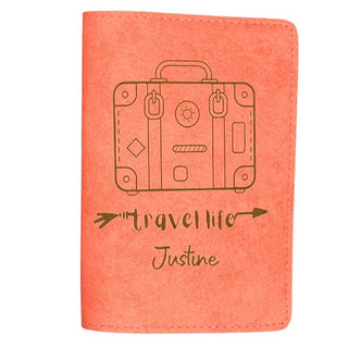 porte passeport saumon