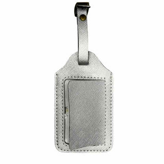 Intérieur etiquette valise argent