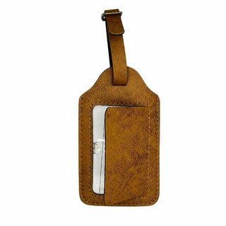 Intérieur etiquette bagage personnalisée camel