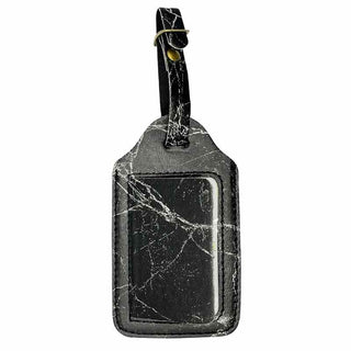 Etiqueta de equipaje de mármol negro intérieur