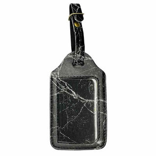 Intérieur etiquette valise marbre noir
