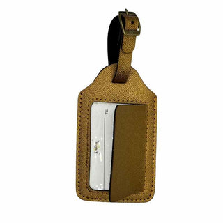 Intérieur etiquette bagage personnalisée or