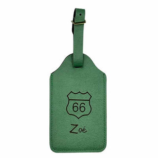 etiquette bagage personnalisée verte