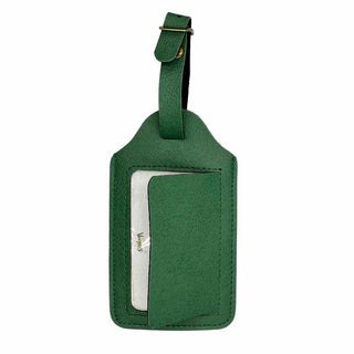 Intérieur etiquette bagage personnalisée verte