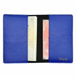Intérieur etui carte grise personnalisé bleu