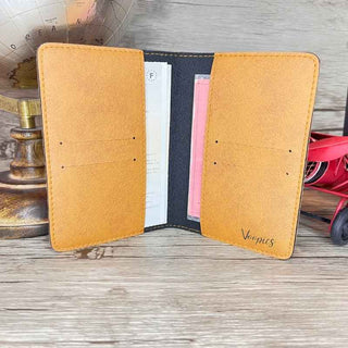 Intérieur etui carte grise personnalisé camel
