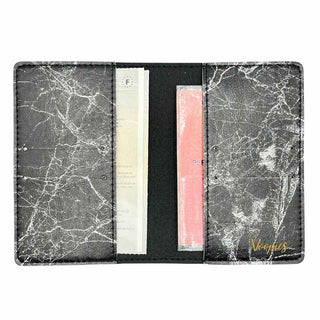 Intérieur etui carte grise personnalisé marbre noir
