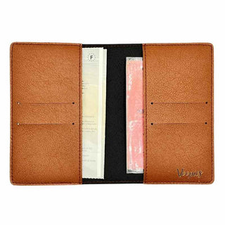 Intérieur etui carte grise personnalisé marron
